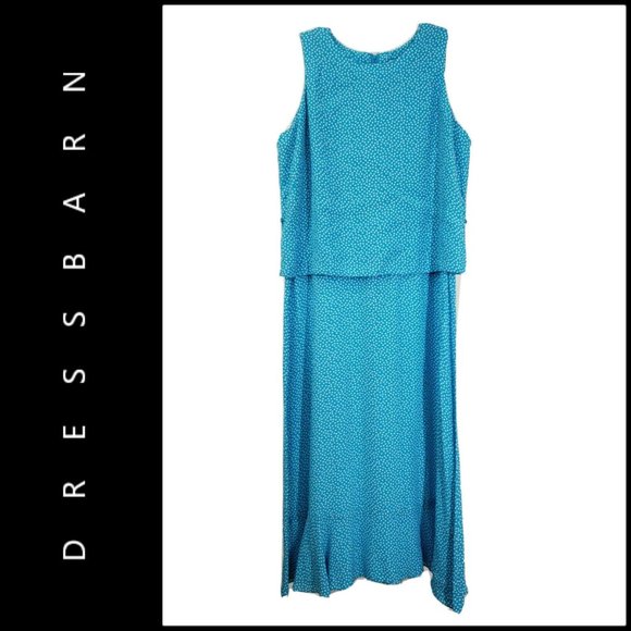 Dress Barn Dresses & Skirts - Dressbarn Women's Sleeveless Polka Dots Long Dress